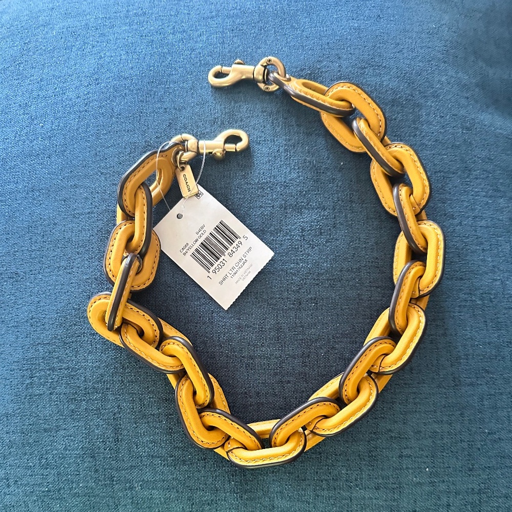 Coach Leather Link Chain Strap